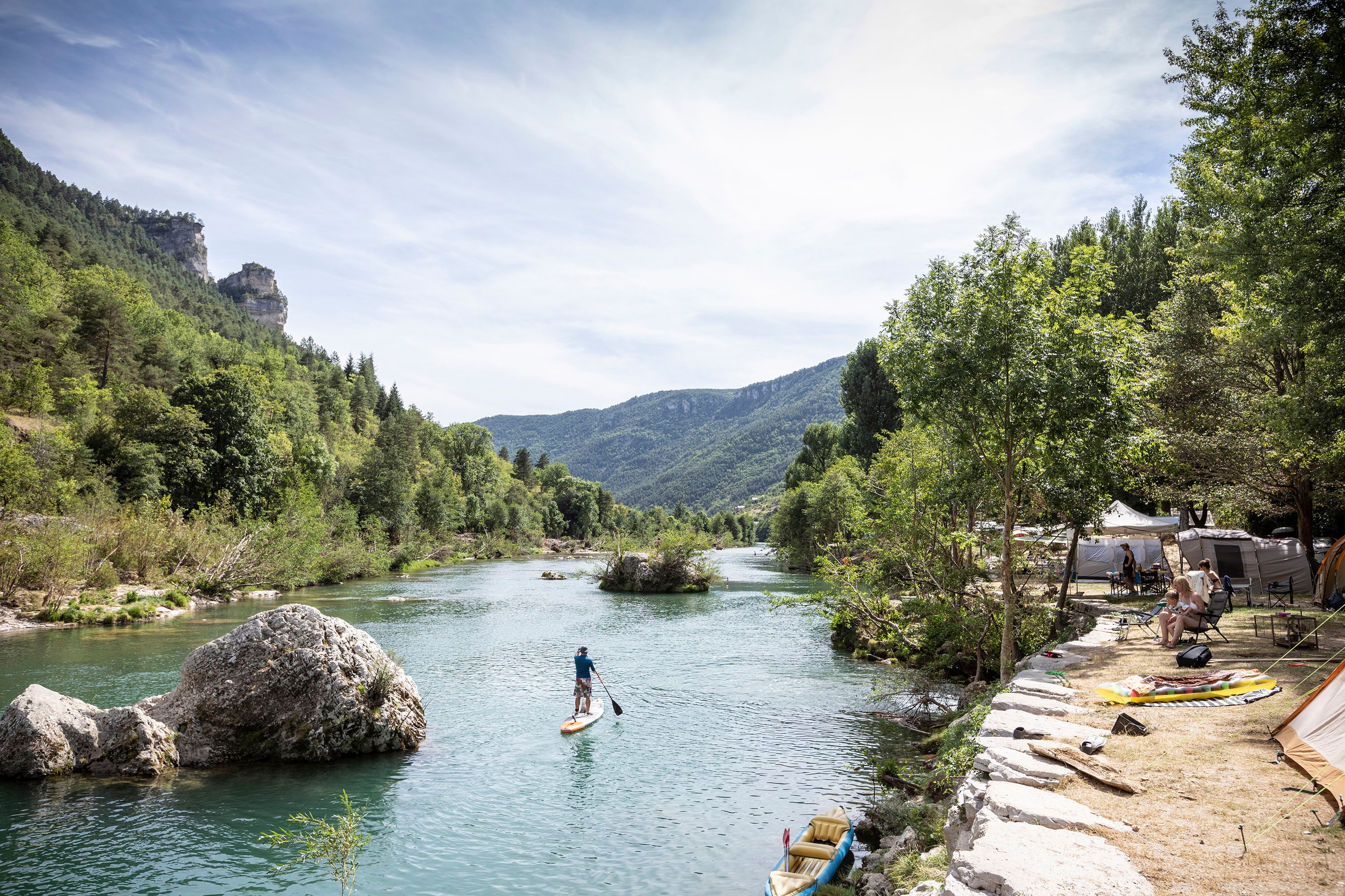 Vakantie naar Camping Huttopia Gorges du Tarn in Lozère in Frankrijk