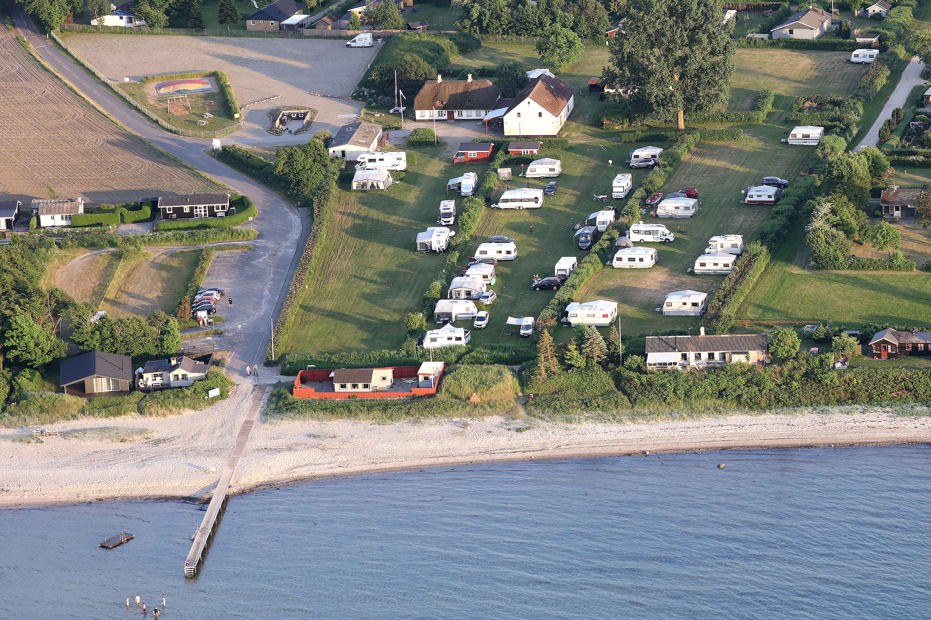 Vakantie naar Købingsmark Strand Camping in Zuid Denemarken in Denemarken